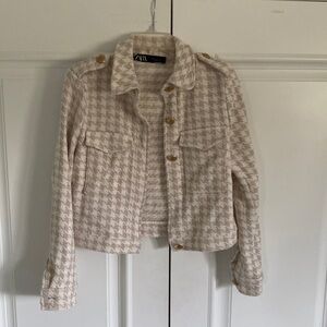 Zara houndstooth jacket